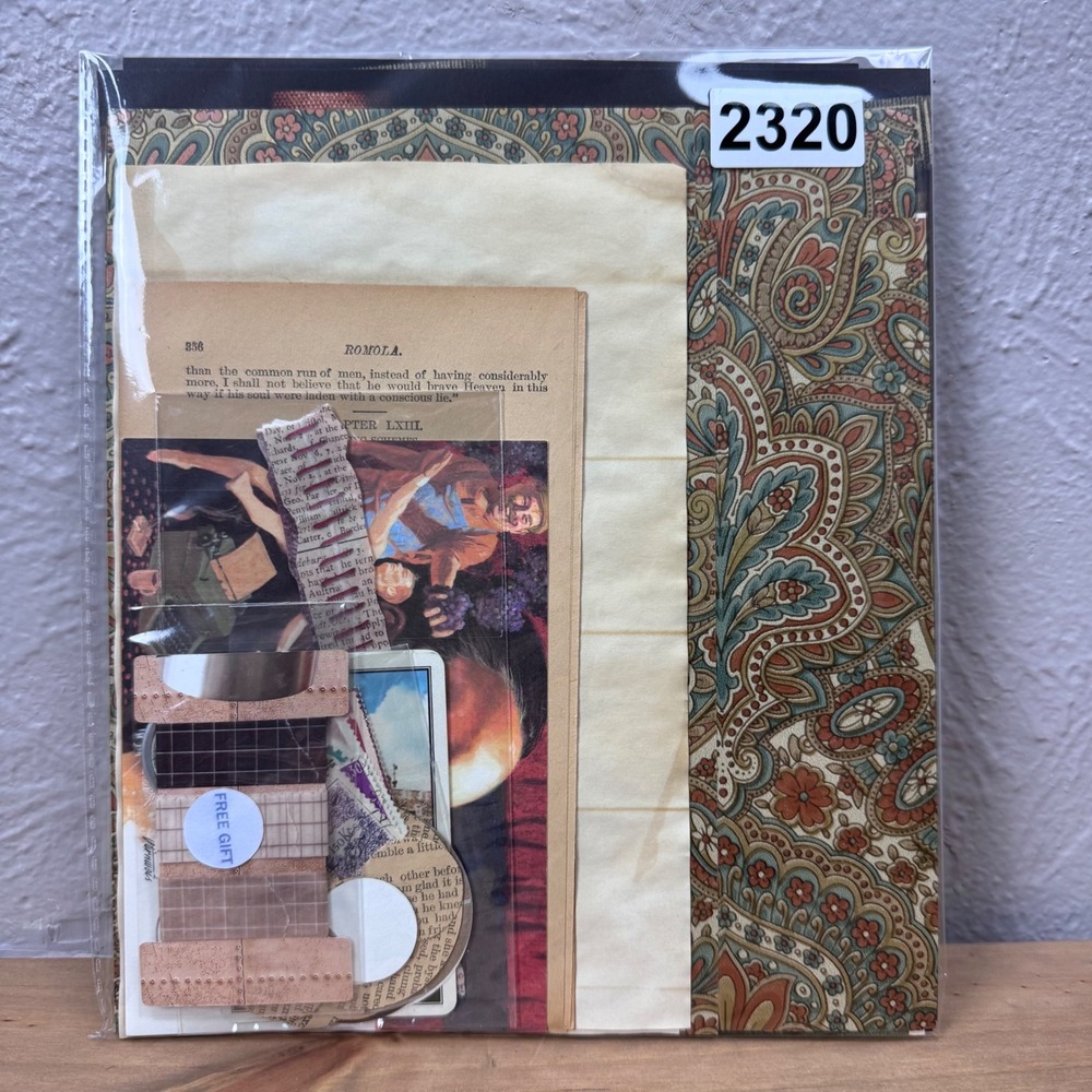 Dark‎ Academia Large Junk journal kit includes: Wallpaper, stamps etc 2320